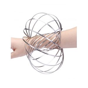 

Magical Toroflux Flow Toy Metal Bracelet, Silver