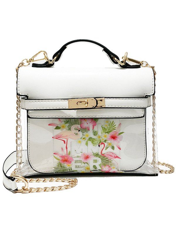 

Lucid Print Flower 2 Pieces Crossbody Bag Set, White