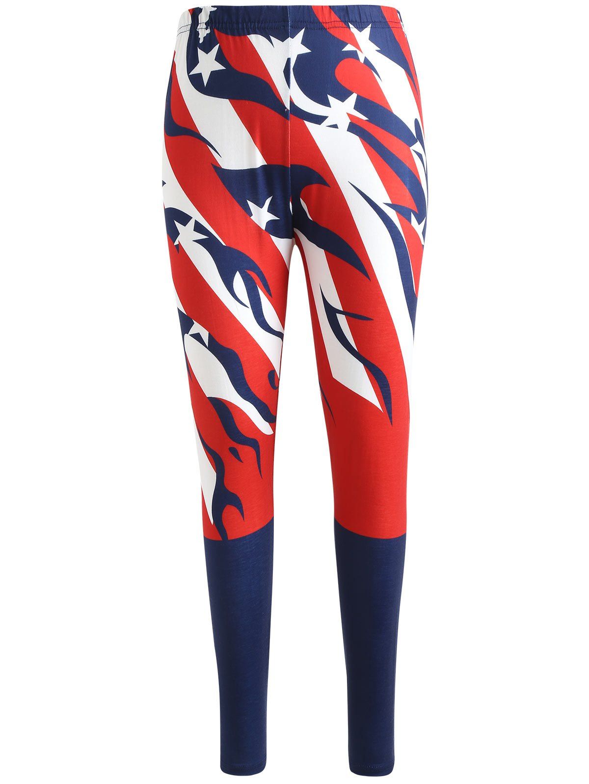 

American Flag Print Pants, Love red