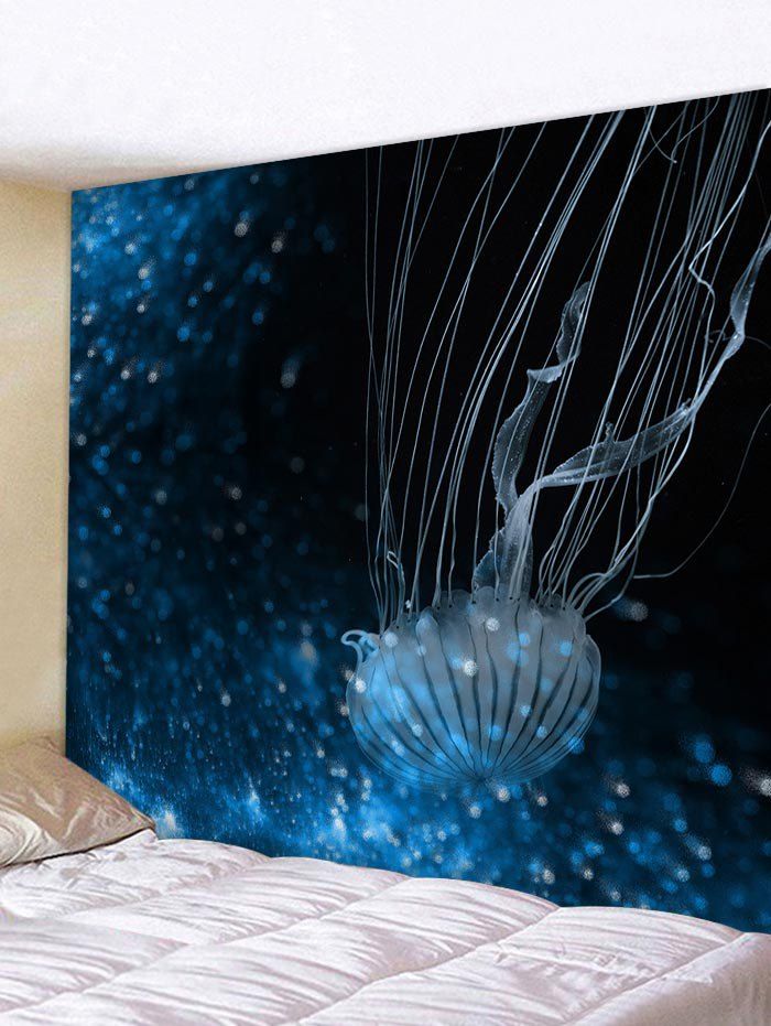 

Underwater Jellyfish Wall Art Decor Hanging Tapestry, Royal blue