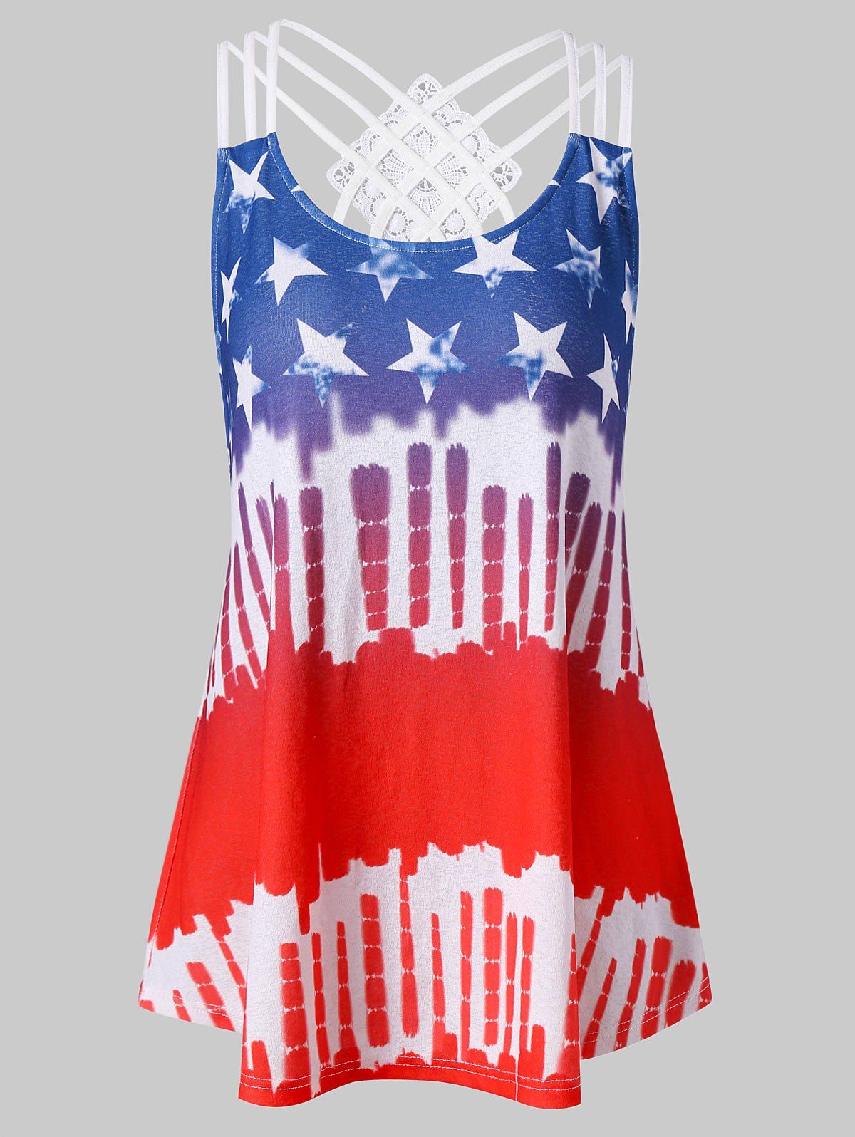 

American Flag Hit Color Tank Top, Multi