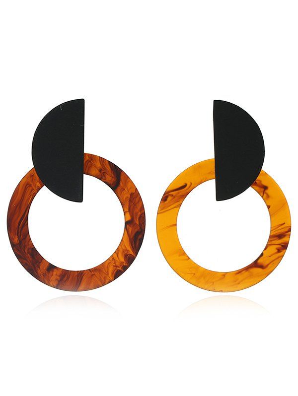 

Simple Acrylic Round Earrings, Black