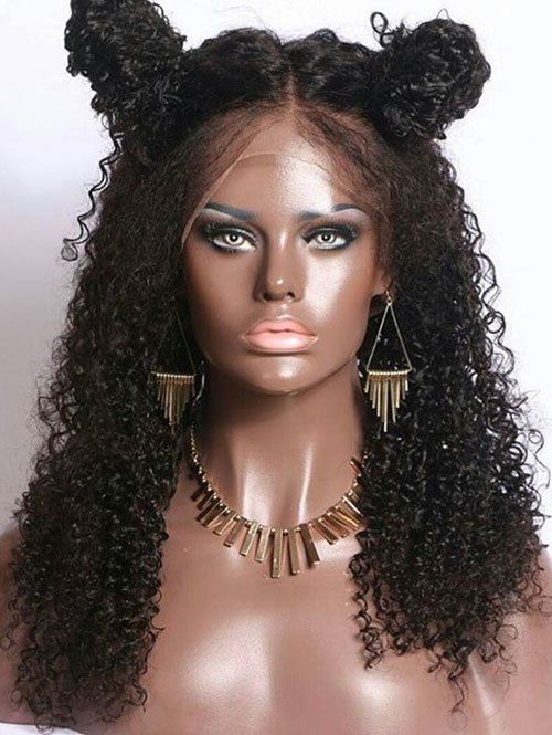 [41 Off] Long Middle Part Curly Synthetic Lace Front Wig Rosegal