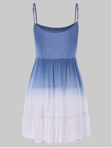 

Gradient Color Spaghetti Strap Dress, Multi