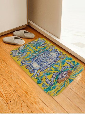 Multi W16 Inch L24 Uhommi Retro Ceramics Pattern Non Slip Hot Uhommi Retro Ceramics Pattern Non Slip Floor Mat