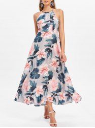 Robe Longue Sans Manches à Imprimé Floral -  