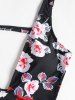 Maillot de Bain Floral une-Pièce à Col Plongeant -  