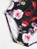 Maillot de Bain Floral une-Pièce à Col Plongeant -  