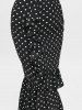 Flounce Fishtail Polka Dot Skirt -  