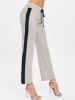 Button Side Casual Ninth Pants -  