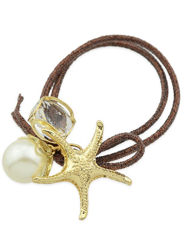 

Stylish Starfish Faux Pearl Decorative Hair Elastic Band, Brown