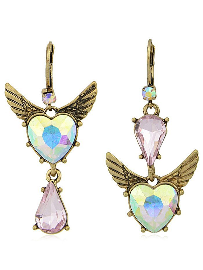 2018 rhinestone angle wings drop earrings in multi 2018 rhinestone angle wings drop earrings in multi