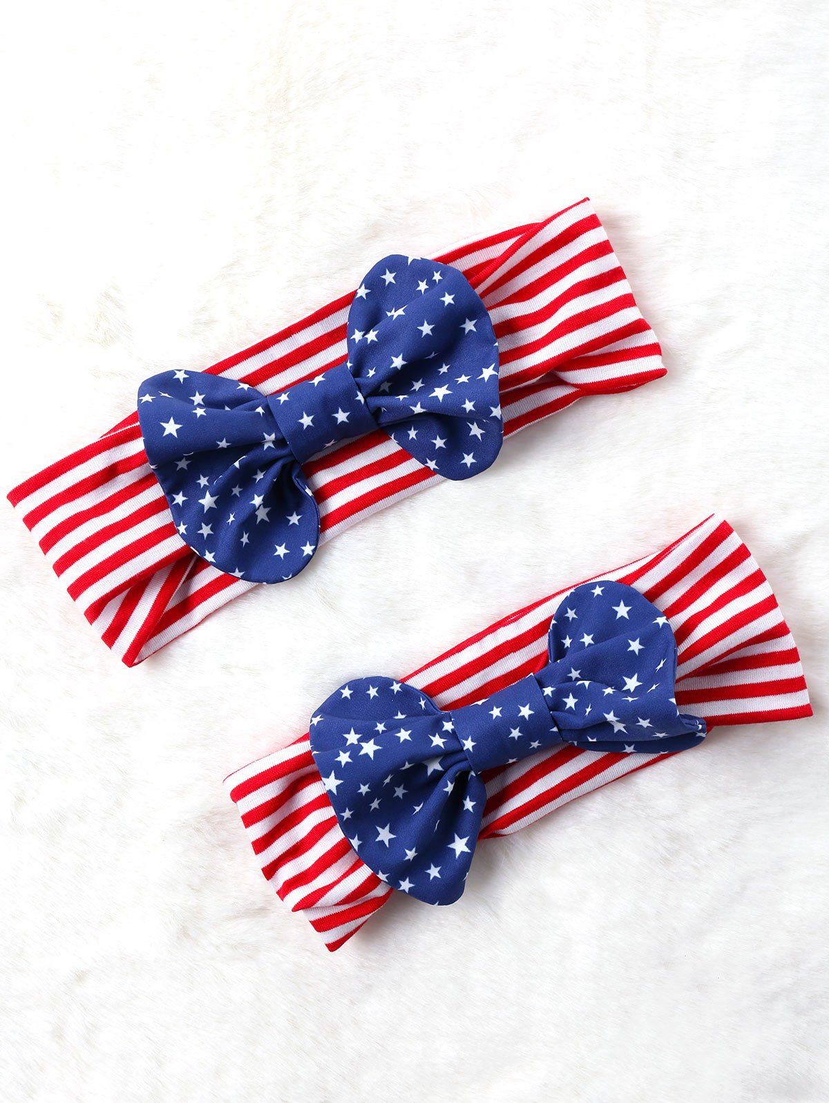 

Bowknot Decorated Elastic American Flag Headband, Colormix