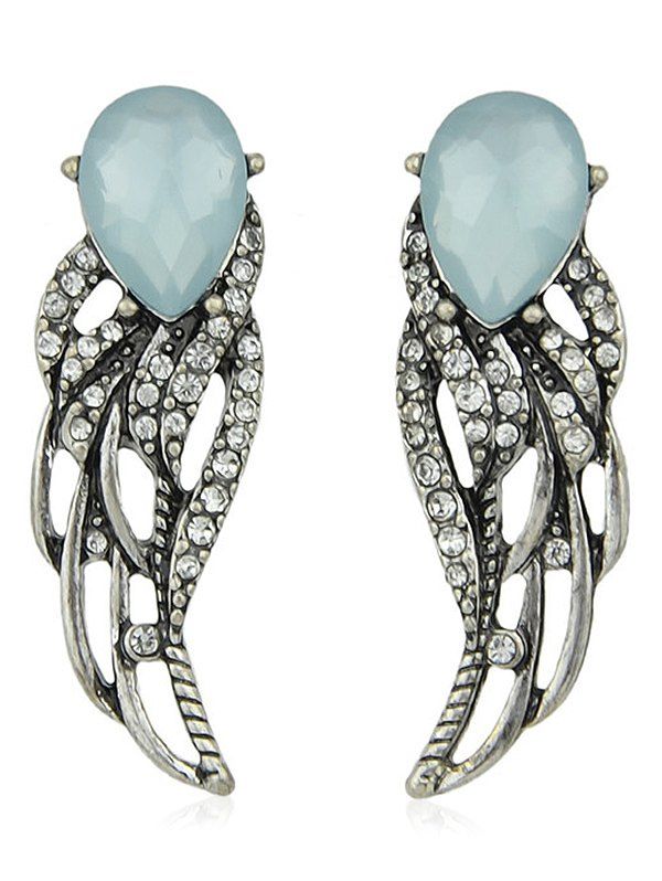 

Water Drop Shaped Rhinestone Hollow Out Earrings, Multi
