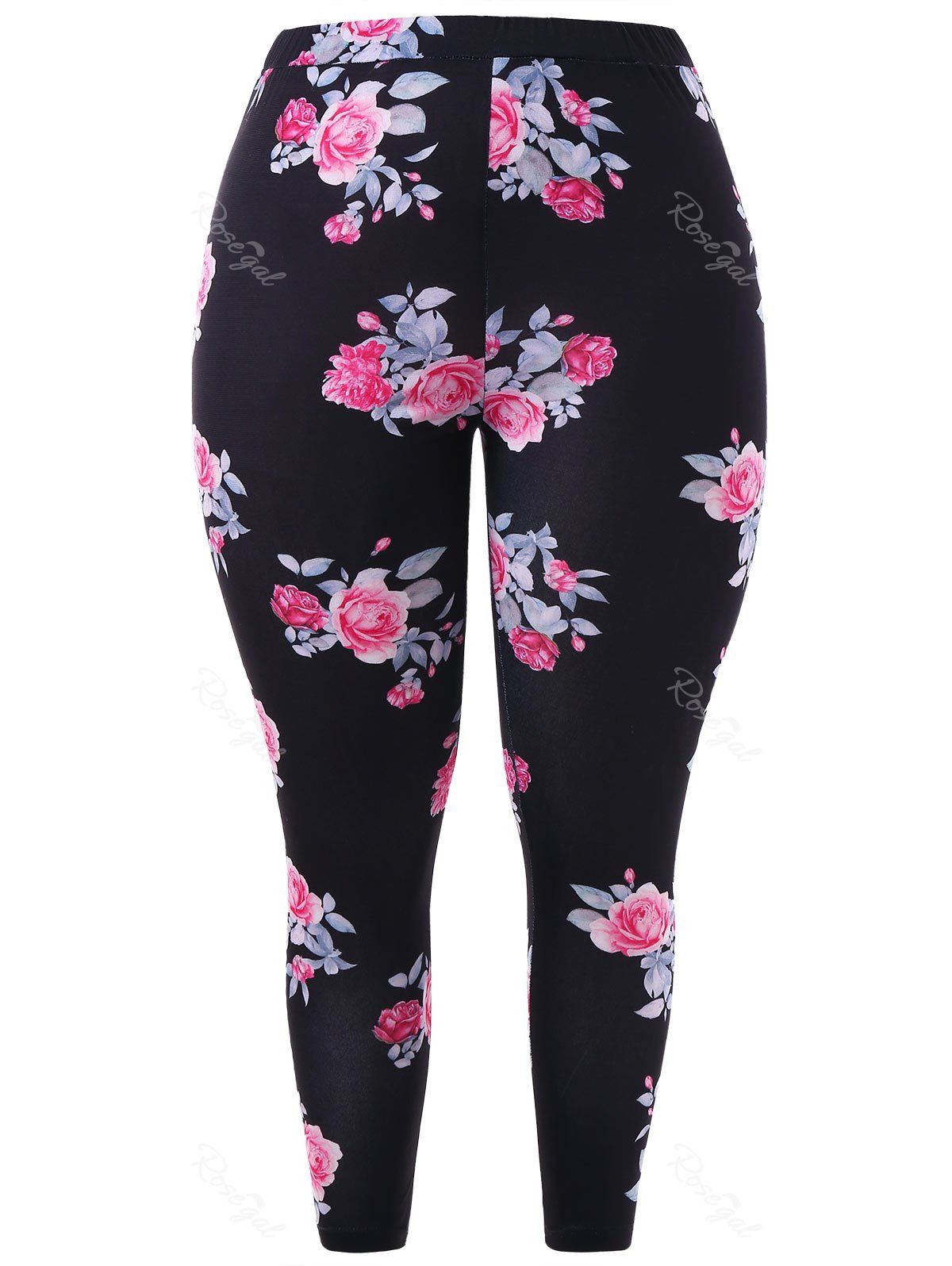 

Plus Size High Rise Printed Leggings, Black