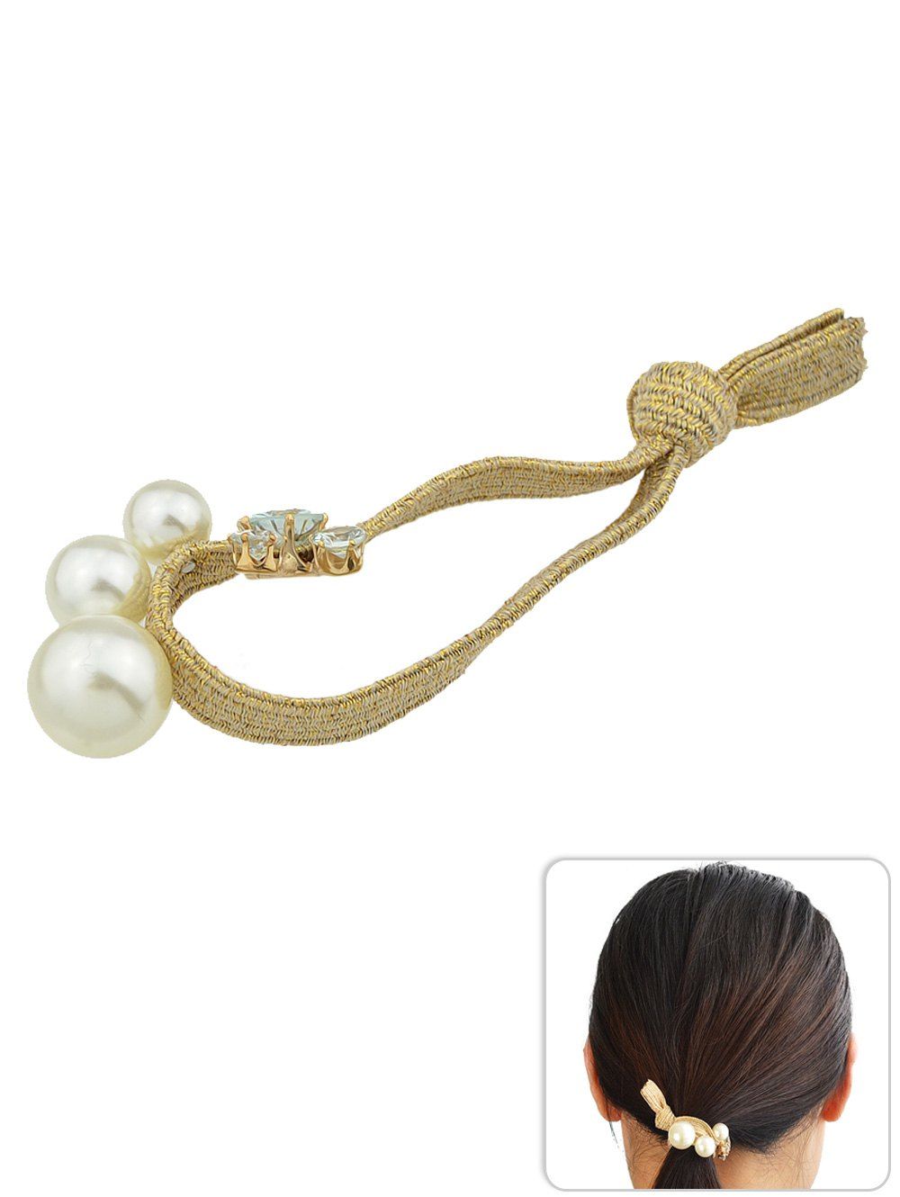 29 Off Rhinestone Faux Diamonds Decorations Elastic Hair Ring
