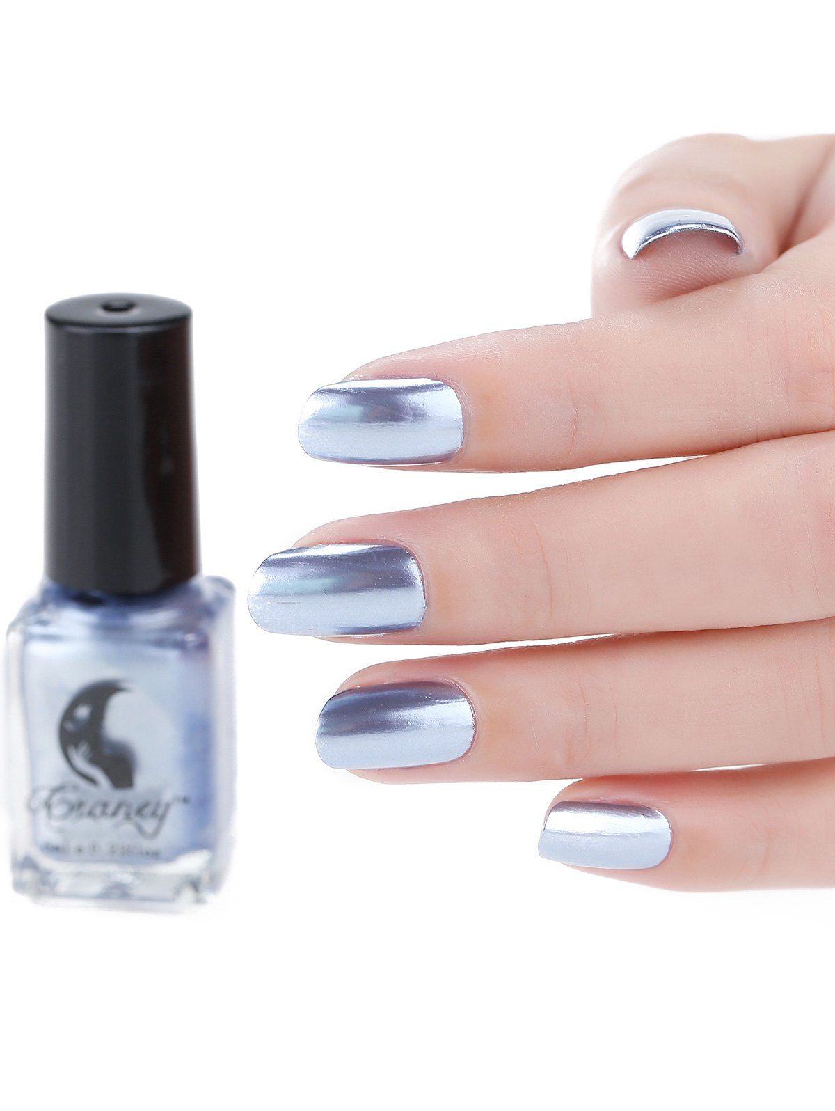[26 OFF] Glitter Mirror Effect Nail Polish Metallic Chrome Nail Art