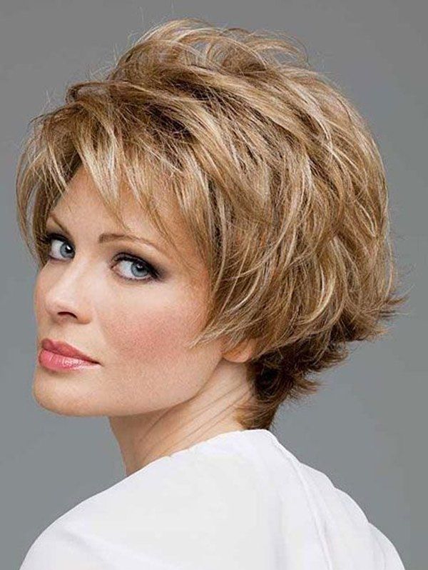 

Short Side Bang Colormix Natural Straight Synthetic Wig, Multi