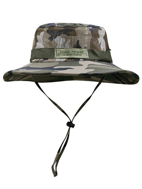 

Camouflage Pattern Mesh Fisherman Hat, #002