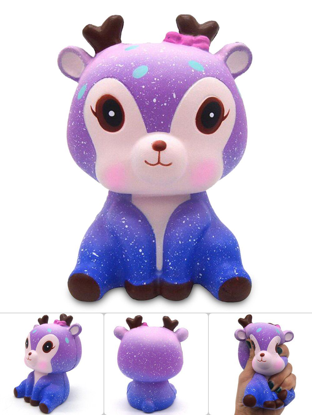

Slow Rising Galaxy Deer PU Squishy Toy, Violet