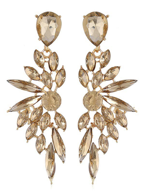 

Rhinestone Embellished Statement Stud Drop Earrings, Champagne