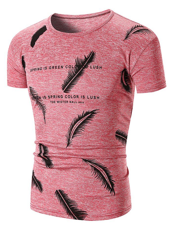 t shirt with feather design