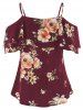 Blouse à Bretelle Fine à épaules Nues à Imprimé Floral -  