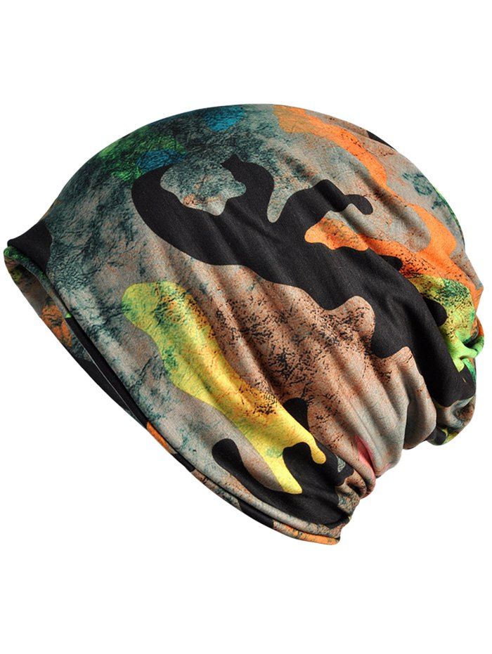 

Digital Camo Pattern Slouchy Beanie, Deep blue