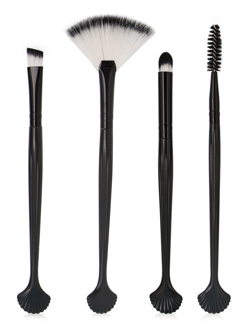 

Set of 4Pcs Shell Shape Eyeshadow Eyebrow Concealer Makeup Brush, Natural black