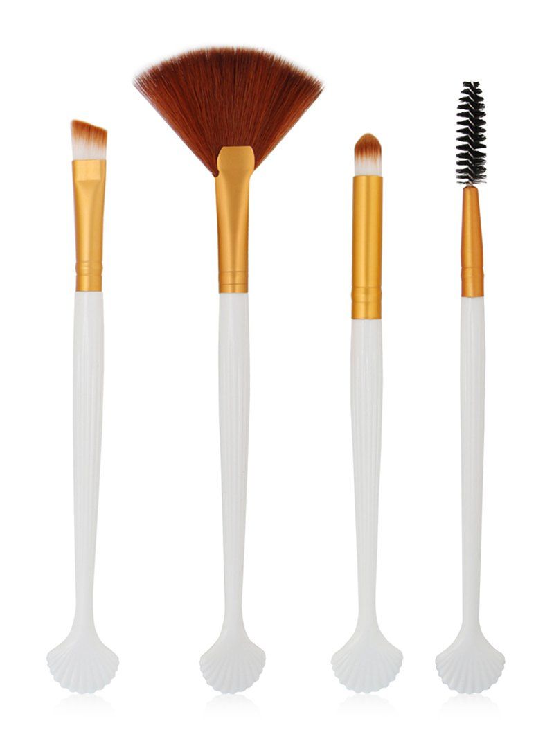 

Set of 4Pcs Shell Shape Eyeshadow Eyebrow Concealer Makeup Brush, White