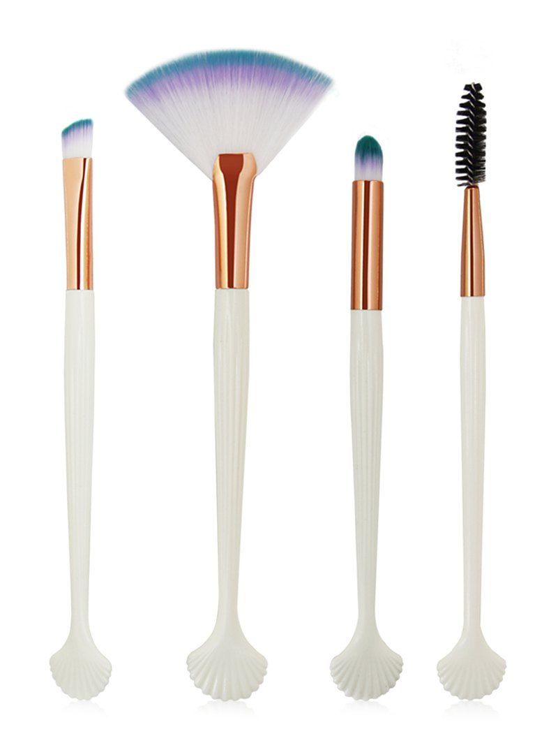 

Set of 4Pcs Shell Shape Eyeshadow Eyebrow Concealer Makeup Brush, Natural white
