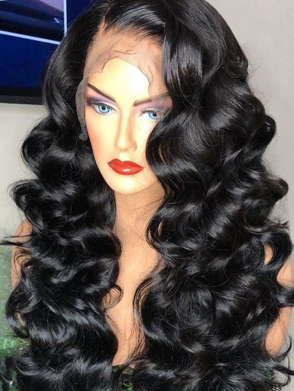 2019 Long Side Parting Loose Wave Lace Front Synthetic Wig 