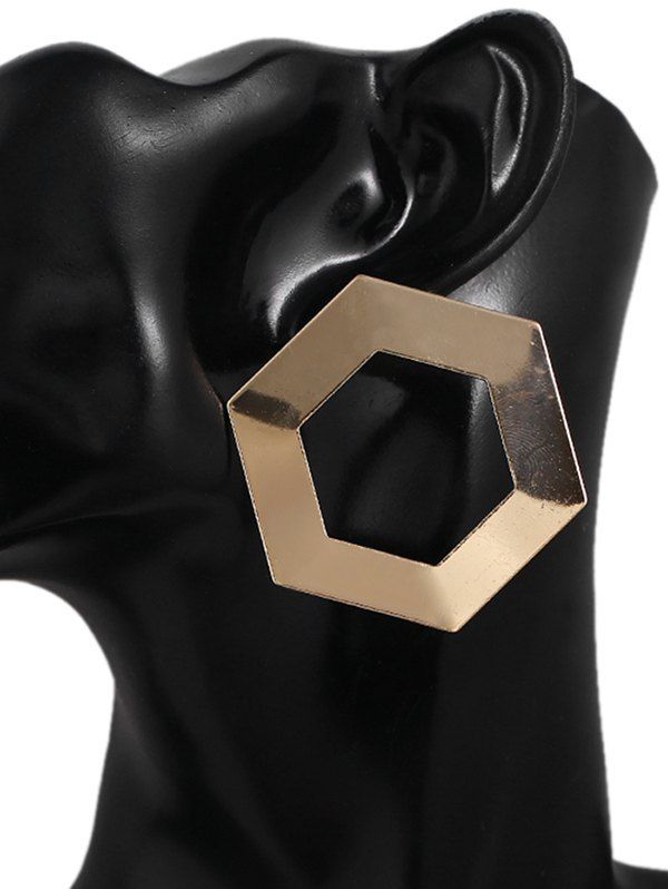 

Alloy Geometric Shape Stud Earrings, Gold