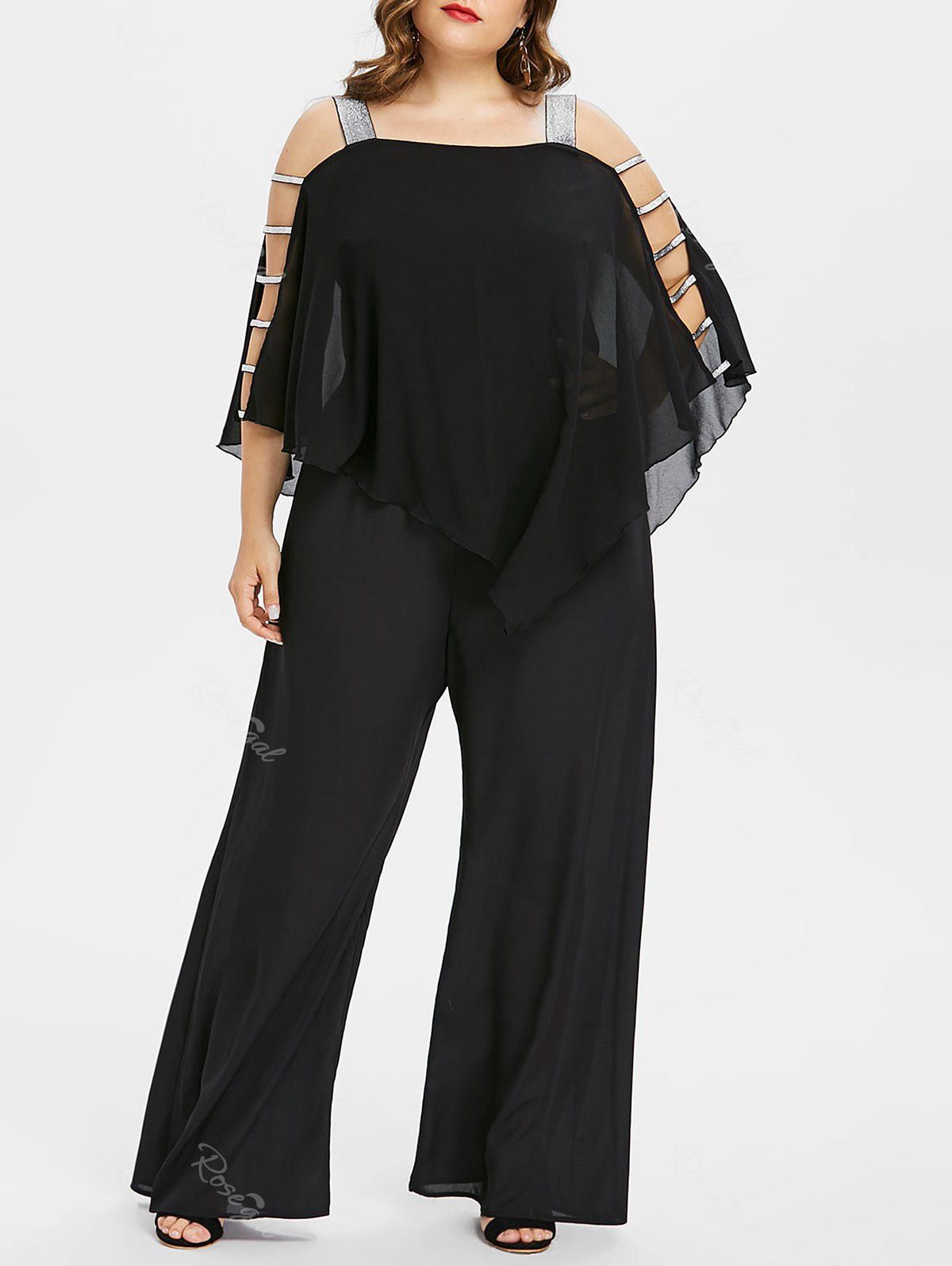 plus size cut out jumpsuit