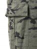 Camouflage Print Multi-pockets Narrow Feet Cargo Pants -  