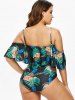 Pineapple Cami Flounce Swimsuit -  