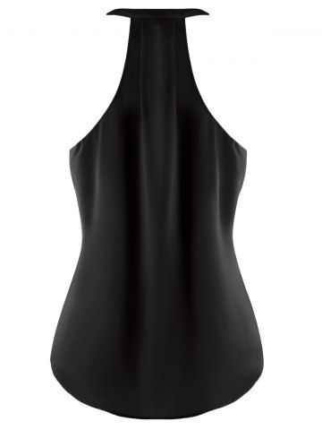 

Sleeveless Wrap Blouse, Black
