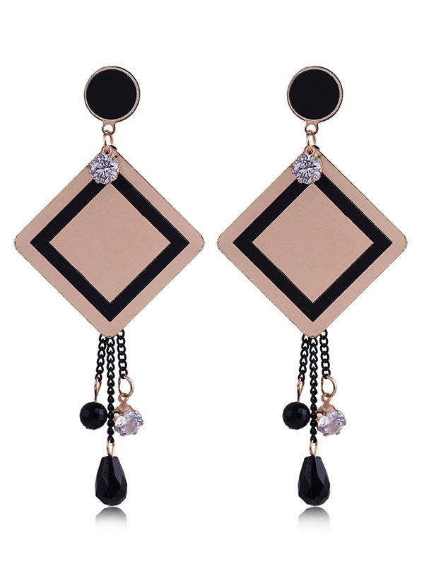 

Hanging Geometries Faux Crystal Earrings, Multi