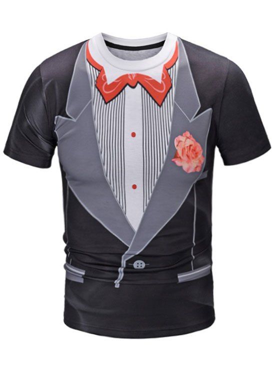 

Wedding Blazer Print Short Sleeve Tee, Black