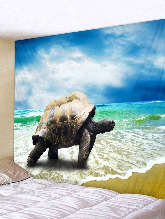 

Sea Turtle Beach Printed Tapestry Wall Hanging Decoration, Multi