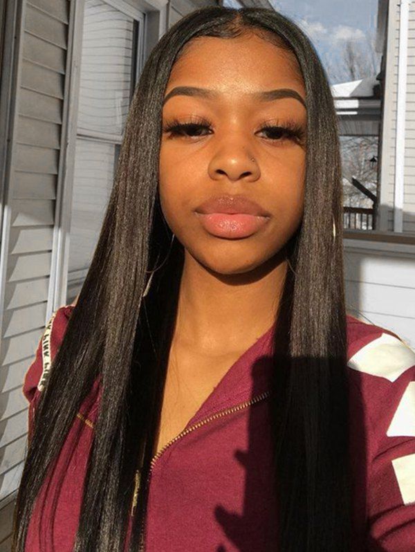 39 Off Long Middle Part Straight Synthetic Wig Rosegal