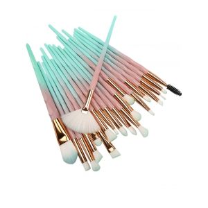 Resultado de imagem para Unique 20Pcs Evolving Color Handle Fiber Hair Eye Makeup Brush Kit - Multi-f