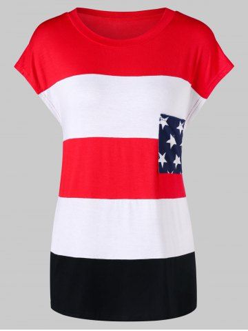 

Pocket American Flag Tee, Multi