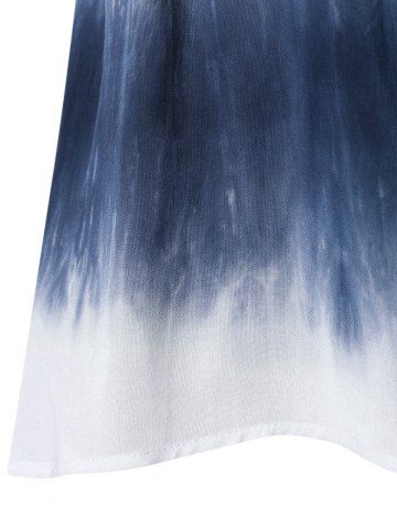 

Plus Size Lace Trim Tie Dye Tank Top, Blue