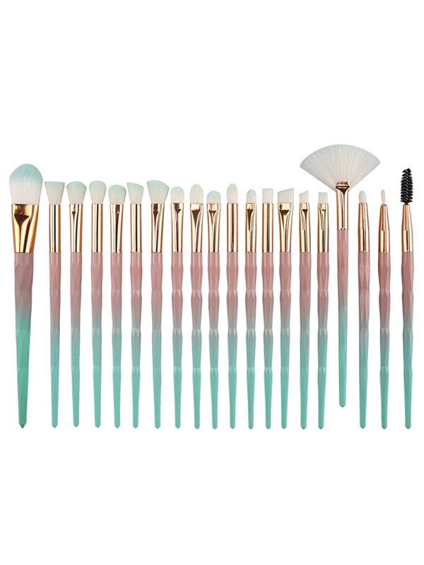 

Unique 20Pcs Evolving Color Handle Fiber Hair Eye Makeup Brush Kit, Multi-f