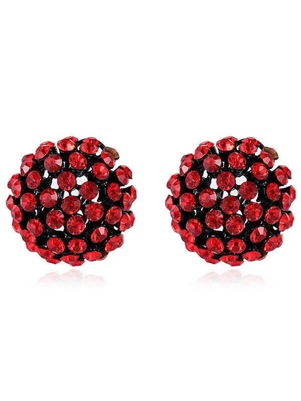 

Rhinestone Decoration Simple Stud Earrings, Red