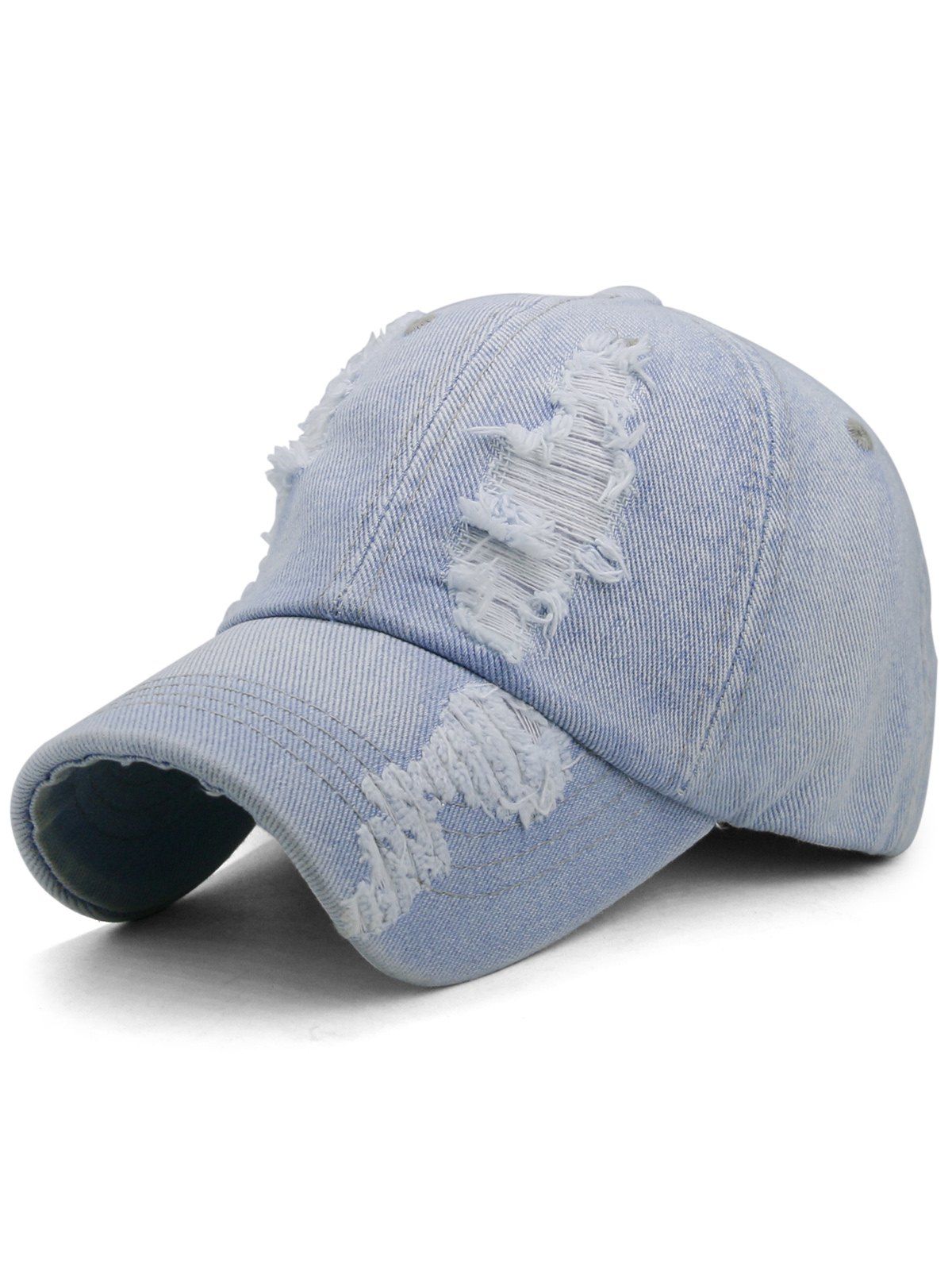 

Distressed Washed Denim Baseball Hat, Blue angel