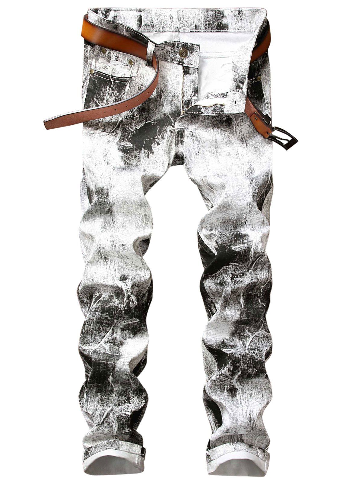 

Narrow Feet Tie Dye Jeans, White