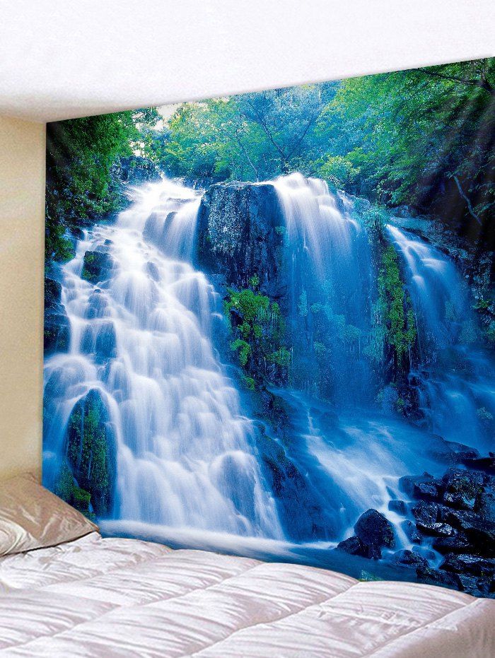 

Waterfall Scenery Print Wall Hanging Tapestry, Multi