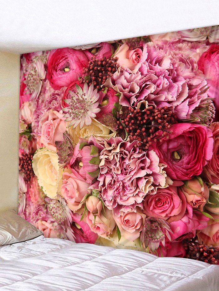 

Wall Hanging Art Flowers Blossom Print Waterproof Tapestry, Multi